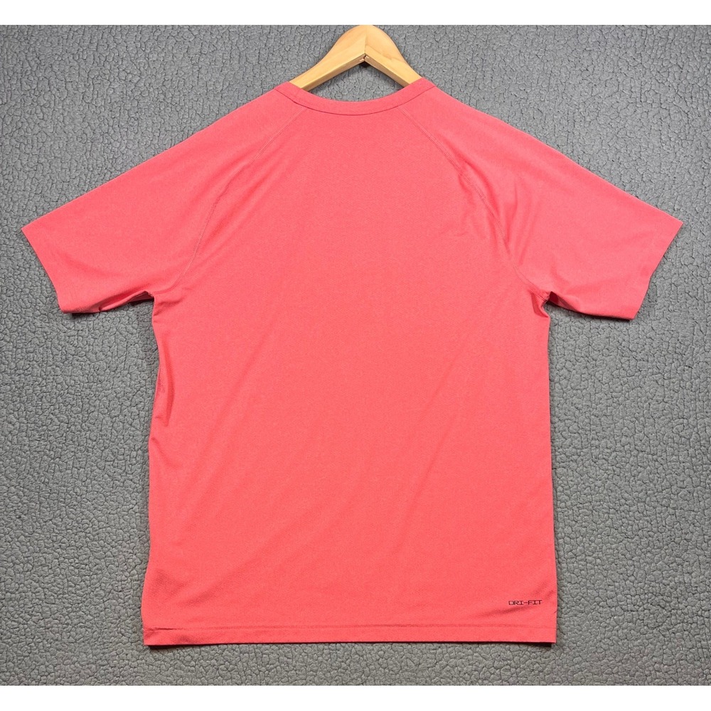 Nike Dri Fit Tall Mens TShirt Coral Red Short Sleeve Crew‎ Neck Athletic Size M - Picture 8 of 10
